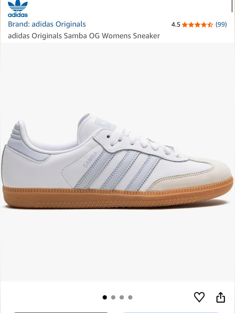 NWOT adidas Originals Samba OG Women's Sneaker